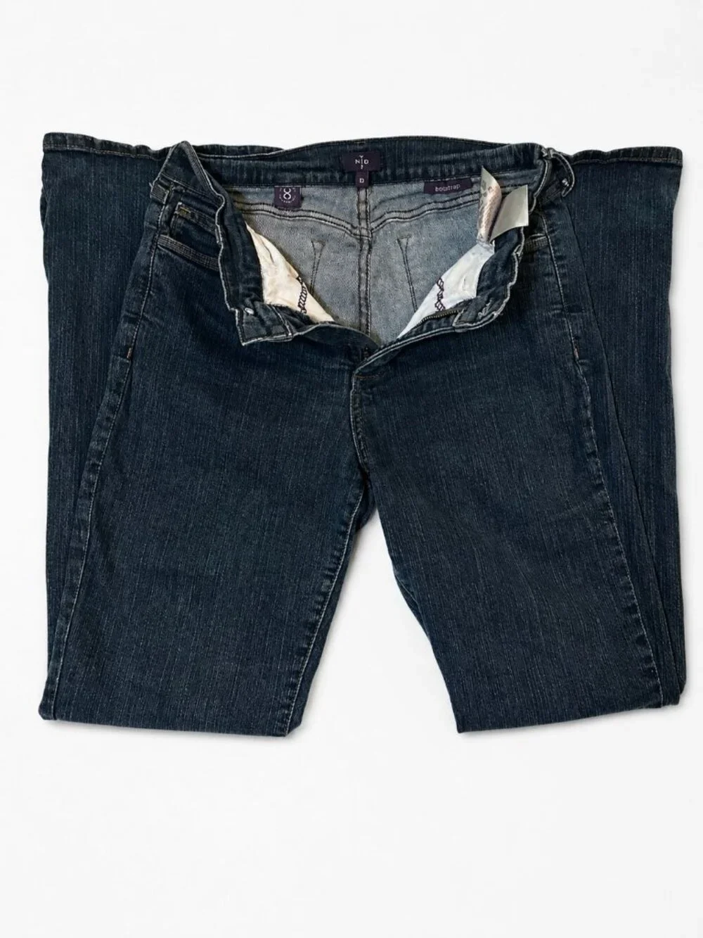 NxD YJ Women's Dark Wash Bootcut Jeans Size 12 Made USA Stretch Denim - Picture 3 of 3